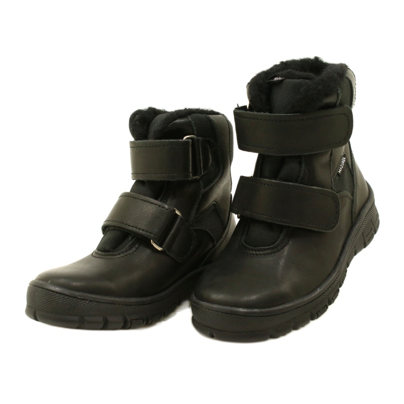 Stivali da neve in pelle per bambini Stivali impermeabili Te-Por Mazurek 1351 Nero 3