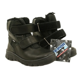 Stivali da neve in pelle per bambini Stivali impermeabili Te-Por Mazurek 1351 Nero 6