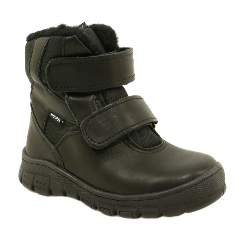 Stivali da neve in pelle per bambini Stivali impermeabili Te-Por Mazurek 1351 Nero 1