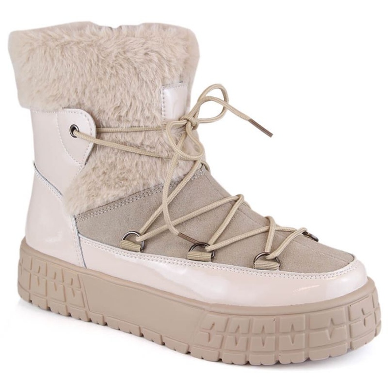 Filippo W PAW475B stivali con plateau in pelle coibentata, beige 1