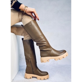 Stivali robusti Hewes verde militare 2