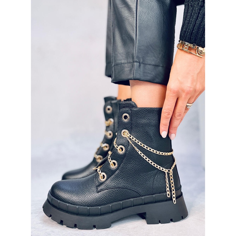 Stivali stringati di Lohan Black nero 1