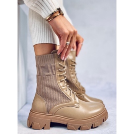 Lavoratori con tomaia elasticizzata Calling Khaki beige 1