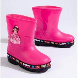 Stivali Wellington rosa per bambini con la principessa Shelovet 2