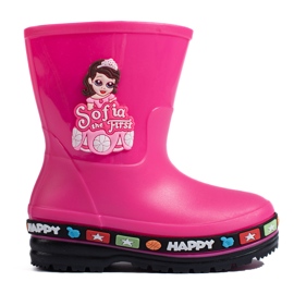 Stivali Wellington rosa per bambini con la principessa Shelovet 1