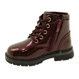 Miss Stivali da bambina, vernice, stella 23DZ23-6593, bordeaux rosso 2
