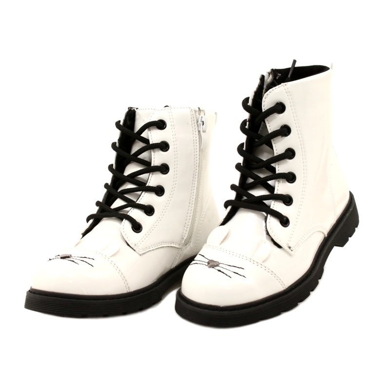 Stivali laccati per ragazze Miss 21DZ23-4309 White bianco 2