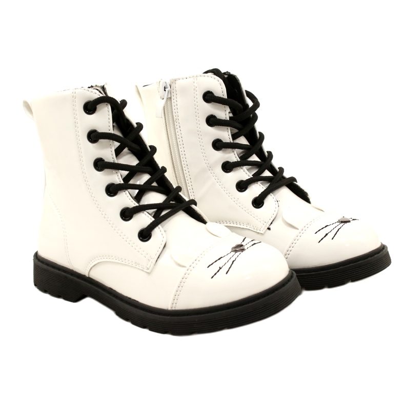 Stivali laccati per ragazze Miss 21DZ23-4309 White bianca 5