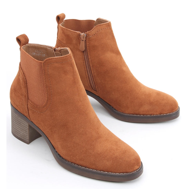 Stivali con tacco largo Fill Camel marrone 2