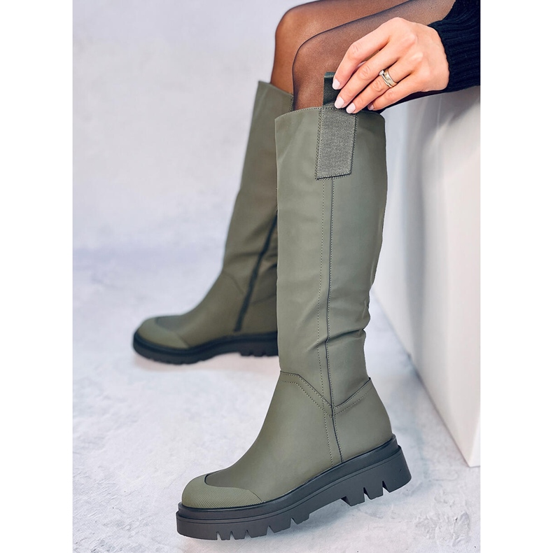 Stivali da equitazione Gibbs Army Green da donna verde 1