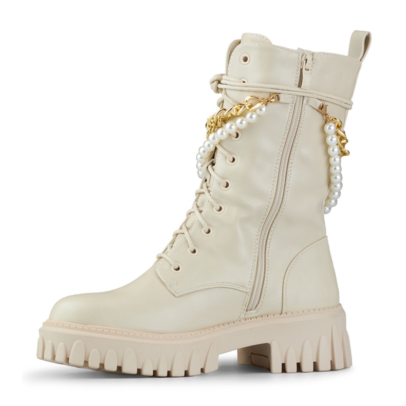 Borsette da donna beige con decorazione staccabile 1