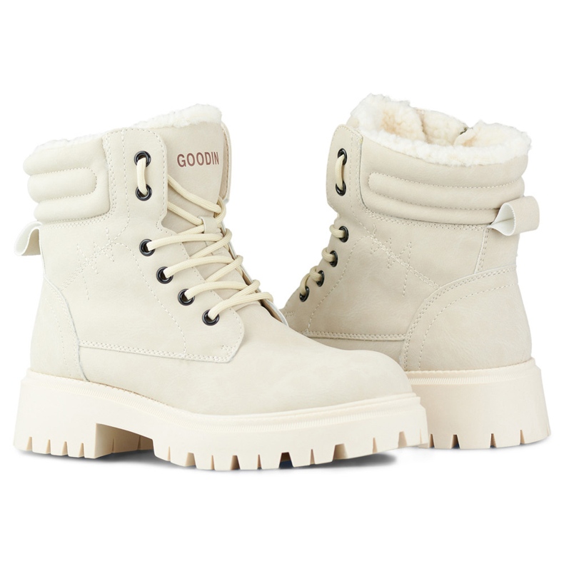 Scarponi da trekking da donna isolanti beige 1