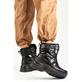 Doposci sportivi stringati neri da donna nero 1