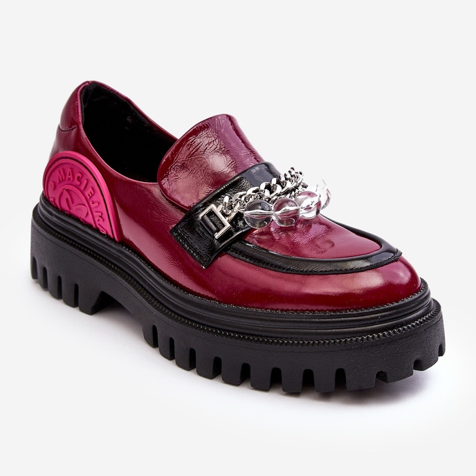 Scarpe da Donna in Pelle Grossa Decorata Maciejka 06294-15 Fucsia rosa 1
