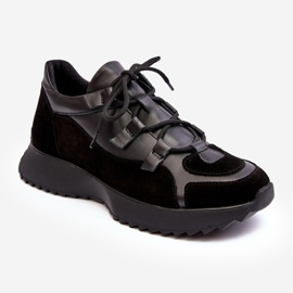 Scarpe Sportive da Donna in Pelle M01/2 Zazoo Nere nero 1