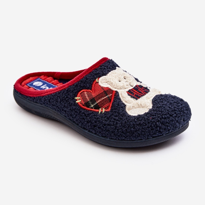 Ciabatte infradito da casa da donna con orsetto Inblu EC000095 Blu Navy 1