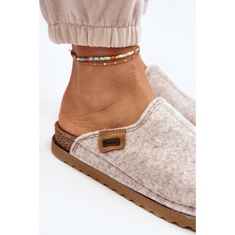 Scarpe da casa da donna Pantofole Inblu DJ000010 Beige chiaro 1