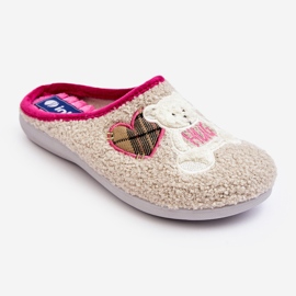 Ciabatte Infradito Home da Donna Con Orsetto Inblu EC000095 Beige 1