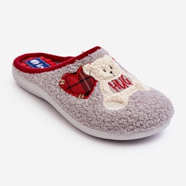 Ciabatte infradito da casa da donna con orsetto Inblu EC000095 Grigio 1