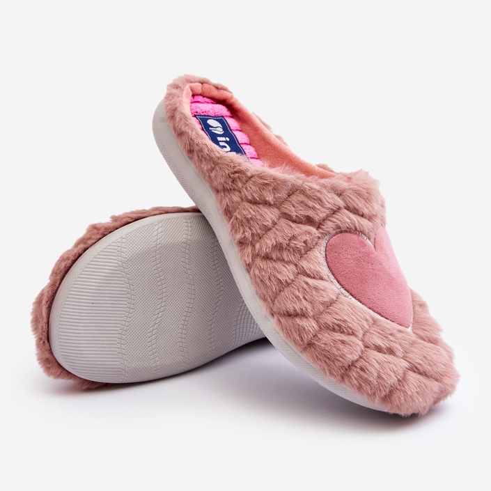 Scarpe da casa in pelliccia da donna Pantofole Inblu EC000099 Rosa 1