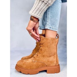 Zoe Camel lavoratrici allacciate marrone 1