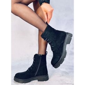 Zoe Black lavoratrici allacciate nero 2