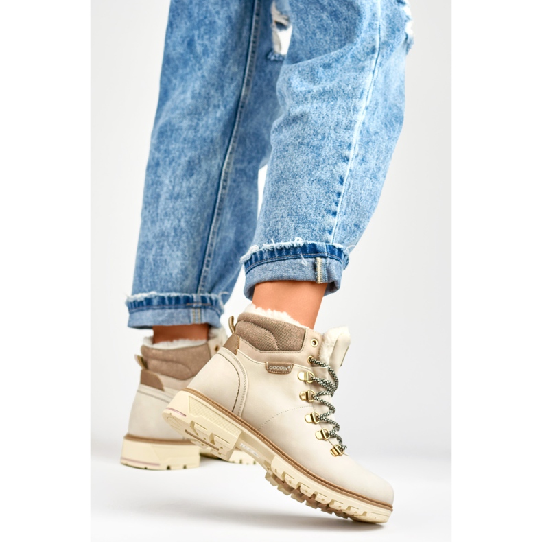 Stivali isolanti beige da donna 1