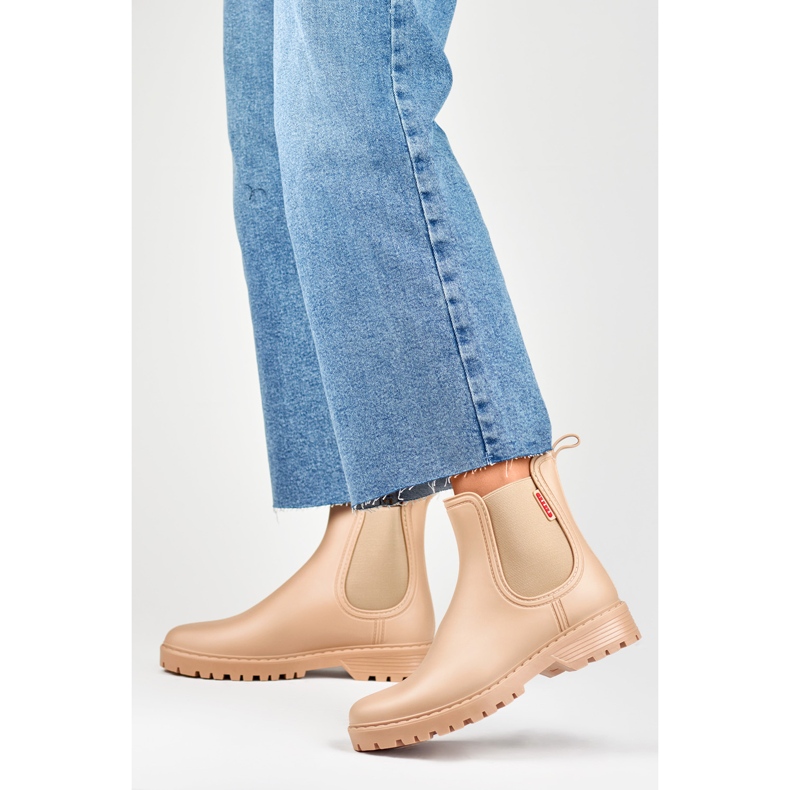 Stivali Wellington da donna beige 2