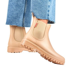 Stivali Wellington da donna beige 1