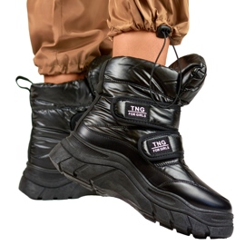 Doposci da donna neri con chiusura strappo nero 1