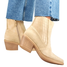 Stivali da cowboy beige da donna 1