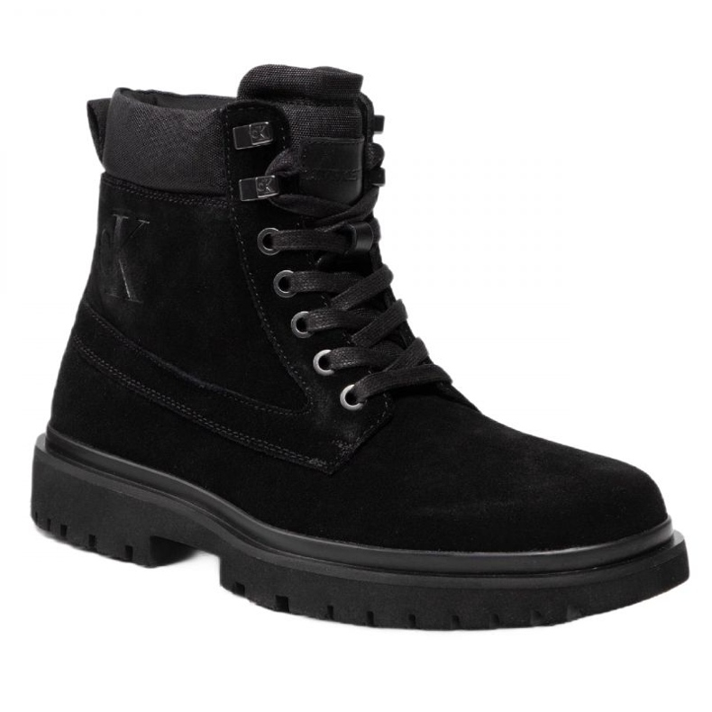 Scarpe Calvin Klein Jeans Lug Mid Laceup Boot Hike YM0YM00270 nero 1