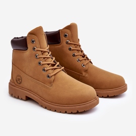 Stivaletti stringati Memeni color cammello da uomo marrone 1