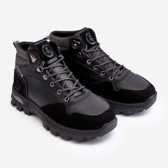 Scarpe da trekking stringate Trapper da uomo nere Salomene nero 1