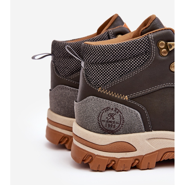 Scarpe da trekking stringate Trapper da uomo grigie Salomene grigio 2