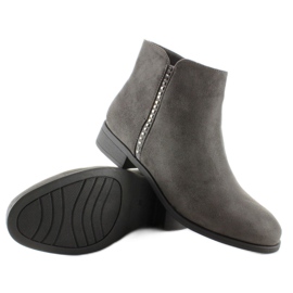 Stivaletti Chelsea scamosciati con pietre JK25 Grey grigio 1