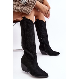 Stivali da cowboy da donna con tacco alto Sloana nero 2