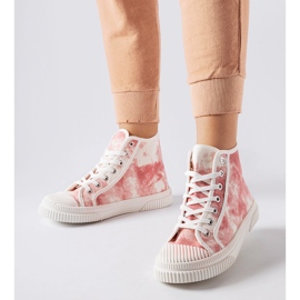 Inna Sneaker Turistico rosa con abrasioni 1