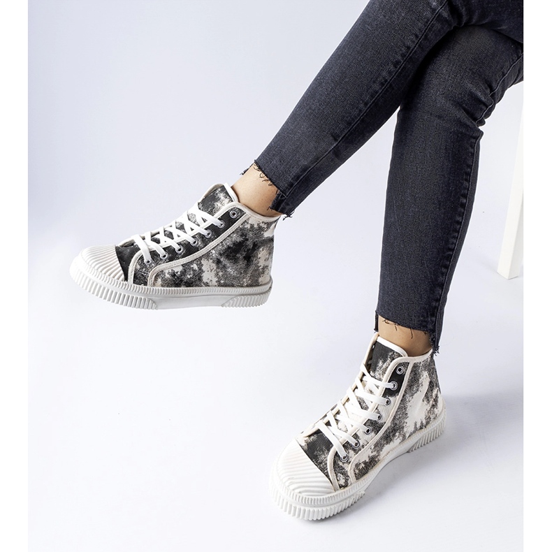 Inna Sneaker Turistico nere invecchiate nero 1
