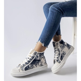Inna Sneaker Turistico blu navy con abrasioni 1