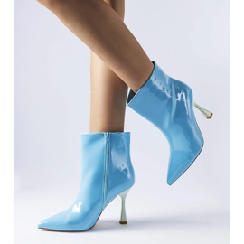 Stivaletti in vernice blu di Dionisi 1
