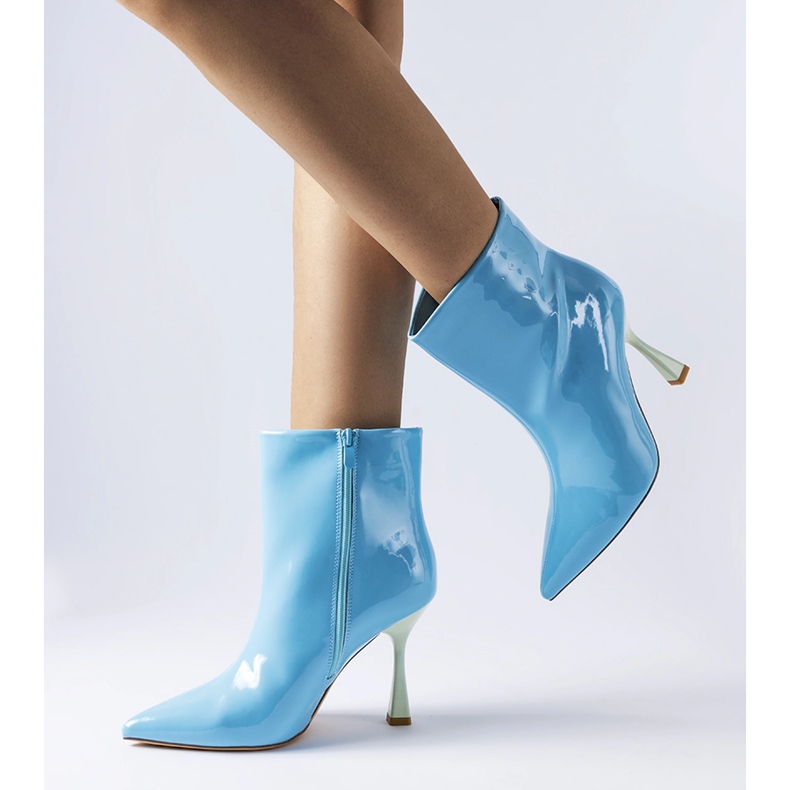 Stivaletti in vernice blu di Dionisi 1
