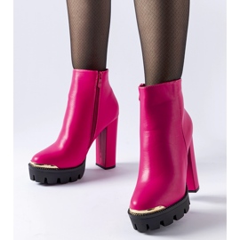 Inna Stivaletti rosa Pepe con punta decorativa 1