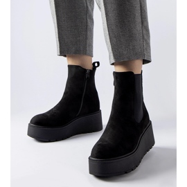 Stivali con zeppa Discesa isolati neri nero 1