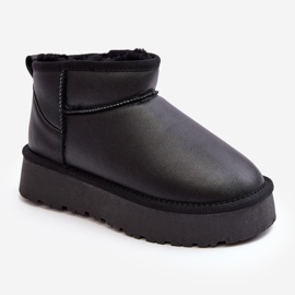 Stivali da neve con plateau da donna in pelle neri Loreley nero 1