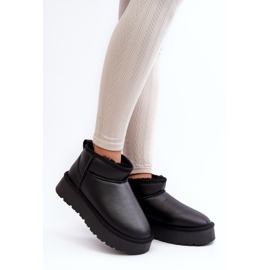 Stivali da neve con plateau da donna in pelle neri Loreley nero 2