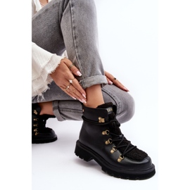 Stivali Trapper da Donna in Pelle GOE MM2N4082 Neri nero 1