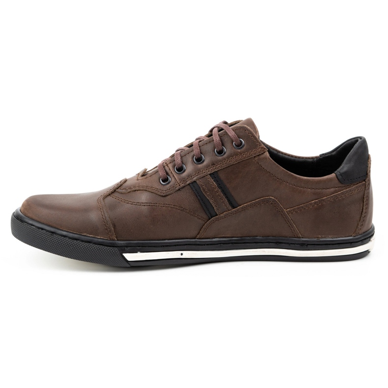 Polbut Scarpe sportive casual da uomo 1801 Ns marrone scuro 1