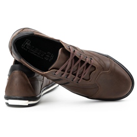 Polbut Scarpe sportive casual da uomo 1801 Ns marrone scuro 3
