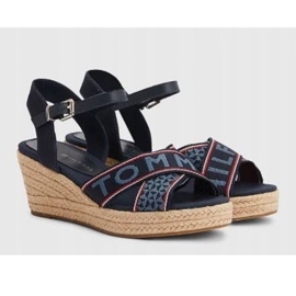 Tommy Hilfiger Webbing Sandalo con zeppa bassa W FW0FW06297 blu 1
